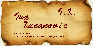 Iva Kucanović vizit kartica